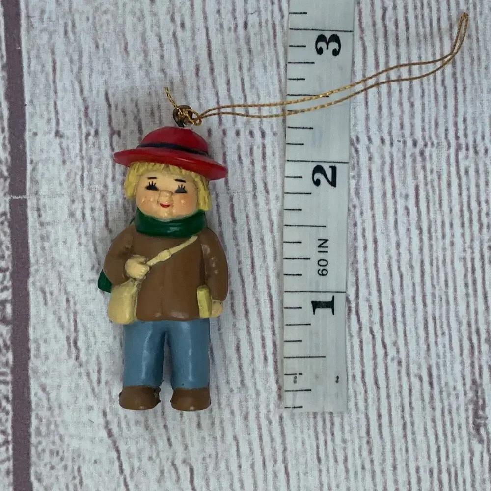 Vintage Bradford Boy with Bag Christmas Tree Ornament